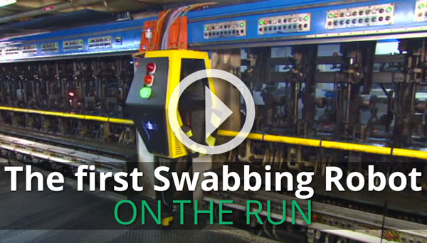 Swabbing Robot on the run